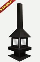 печь-камин эклипс островной 4d экокамин