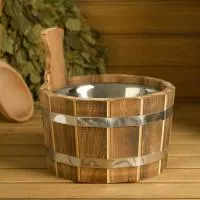 шайка одноручная 3л добрыня с нержавеющей вставкой, добропаровъ